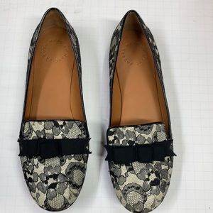 Marc Jacobs white tailord bow lace women’s loafers